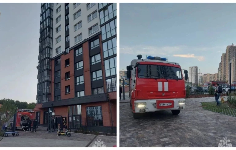 38 человек эвакуировались из-за пожара в многоэтажном доме на северо-западе Челябинска