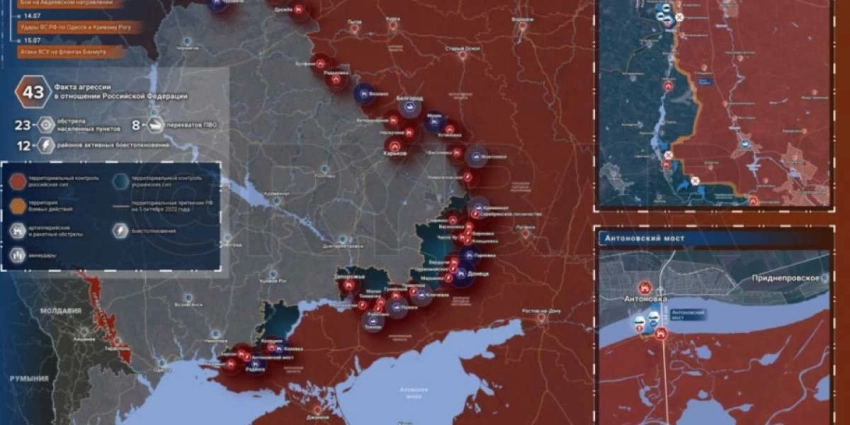 «Oтбита атака беспилотников на Севастополь!»: Карта боевых действий 14 июля 2023 на Украине — последние новости фронта Донбасса сегодня, обзор событий. Итоги военной спецоперации России сейчас 16.07.2023