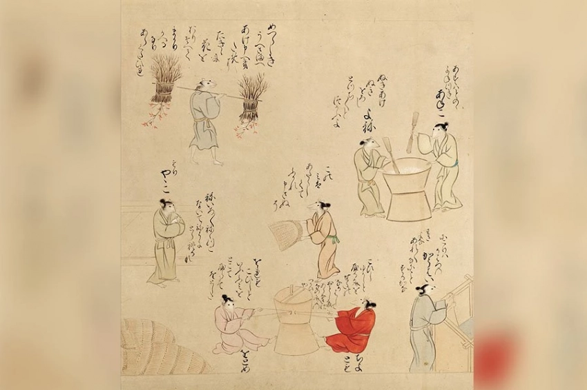 Свиток с изображением крысиного свадебного банкета дает важное представление о кулинарии в средневековой Японии