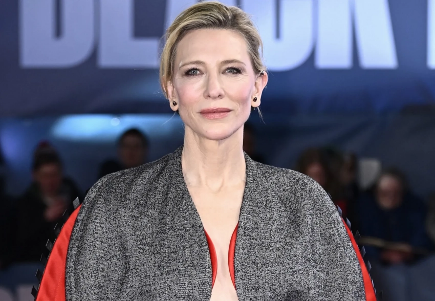 Кейт Бланшетт, Майкл Фассбендер и Джейсон Момоа с возлюбленной на премьере фильма "Чёрный чемодан"