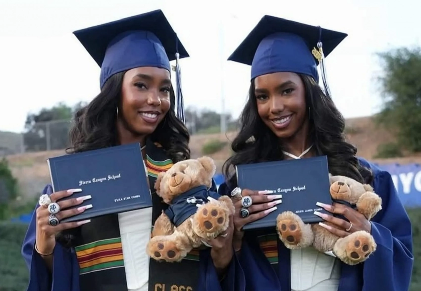 Все дети Пи Дидди собрались на выпускном его 18-летних дочерей-близнецов