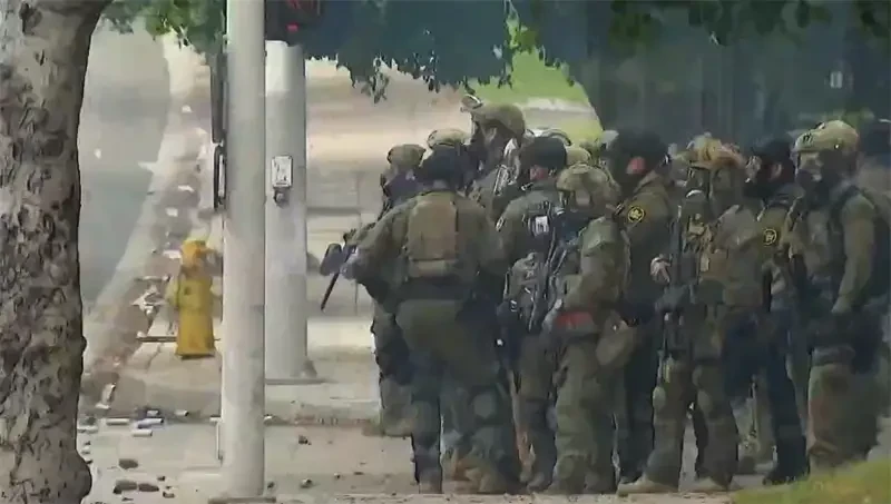 Министр обороны США не исключил использование морпехов для применения силы к протестующим, если выступления нелегалов не прекратятся