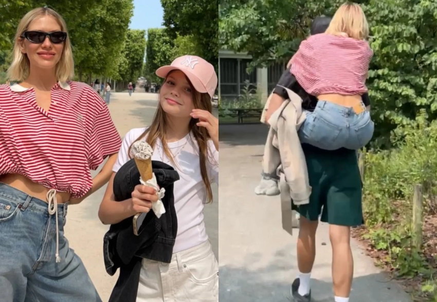 Елена Перминова с детьми прилетела в Париж к Тарасу Романову на фоне слухов об их расставании