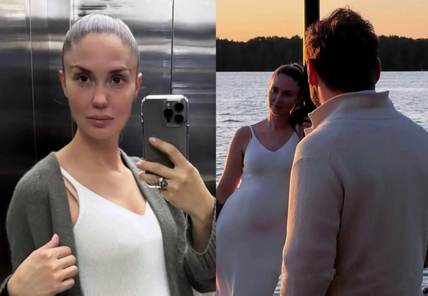 "Нет красивее дирижёра". Беременная Агата Муцениеце поддержала своего жениха Петра Дрангу на концерте