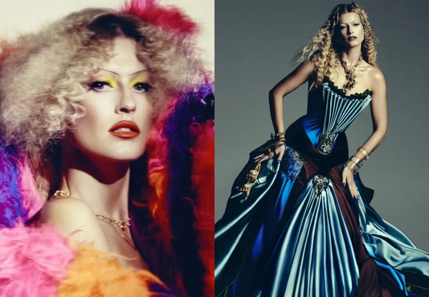 Софья Эрнст снялась в архивных нарядах от Валентина Юдашкина