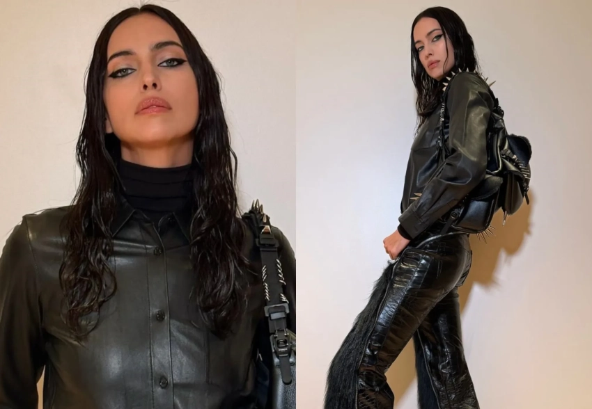 Ирина Шейк в образе total black посетила вечеринку Стивена Кляйна